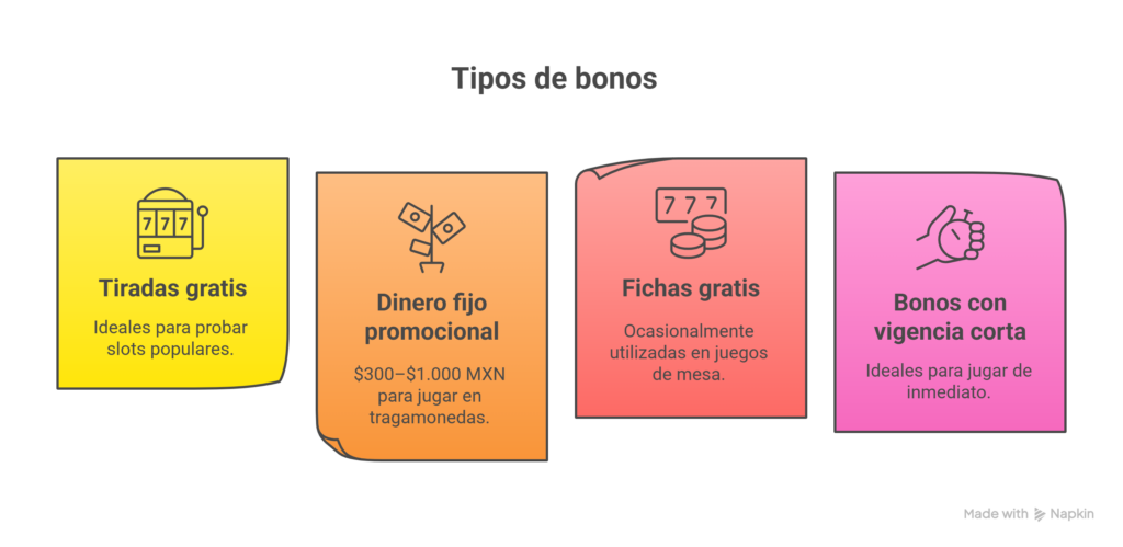 Tipos de bonos sin depósito